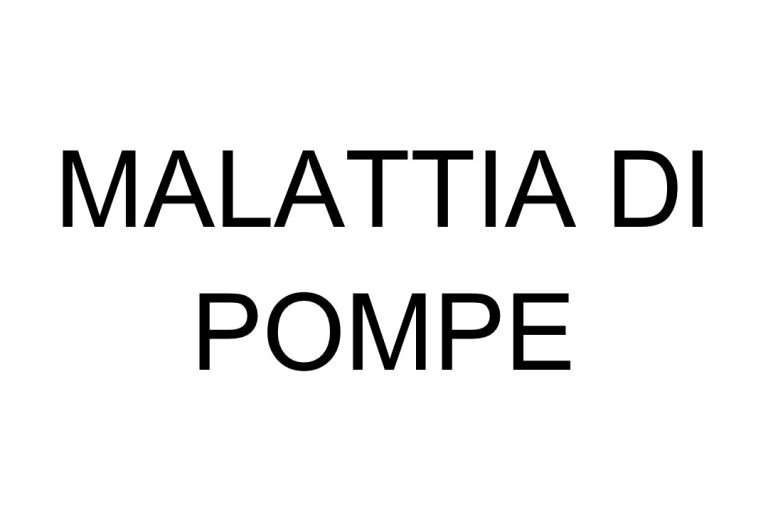 MALATTIA DI POMPE