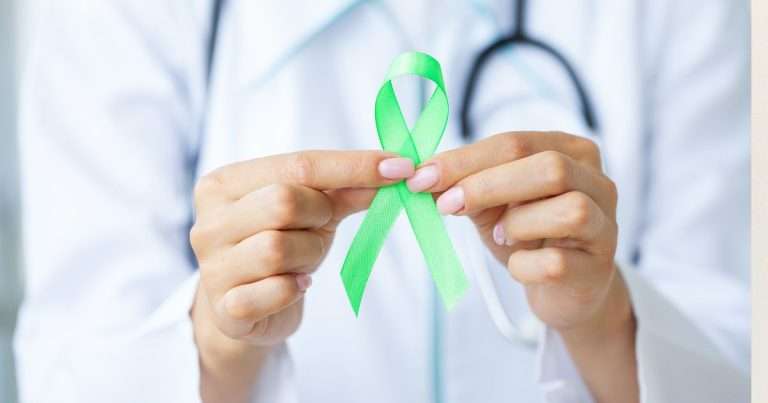 fiocchetto verde lime simbolo della lotta ai linfomi