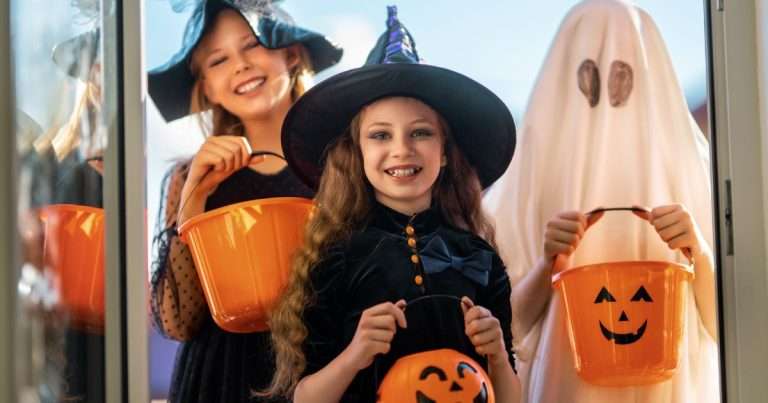 bambini truccati per halloween